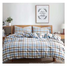 Bedroom Set 4 pcs Bed Sheet Room washed cotton Jacquard Technics Style duvet cover